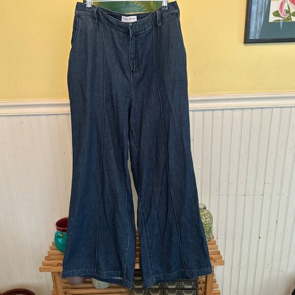 Lane Bryant Womens Wide-Leg Denim Jeans Size 14 - Picture 1 of 8